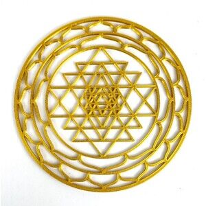 Sri Yantra Sacred Geometry Prosperity 3D Printed Wall Decor
